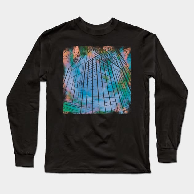 Anime buildings Long Sleeve T-Shirt by Xatutik-Art